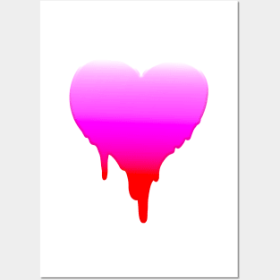 MELTY HEART GRADIENT GREETING CARD Posters and Art